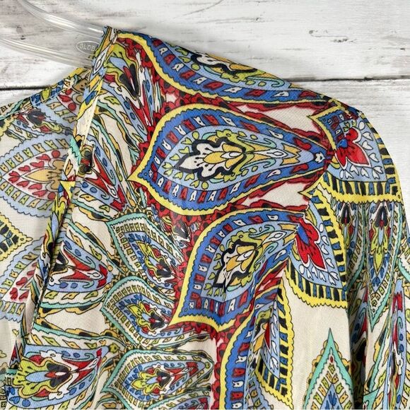 Kate and Lily Fit And Flare Floating Mosaic Chiffon Full Skirt Maxi Dress 14 NWT - Picture 9 of 12